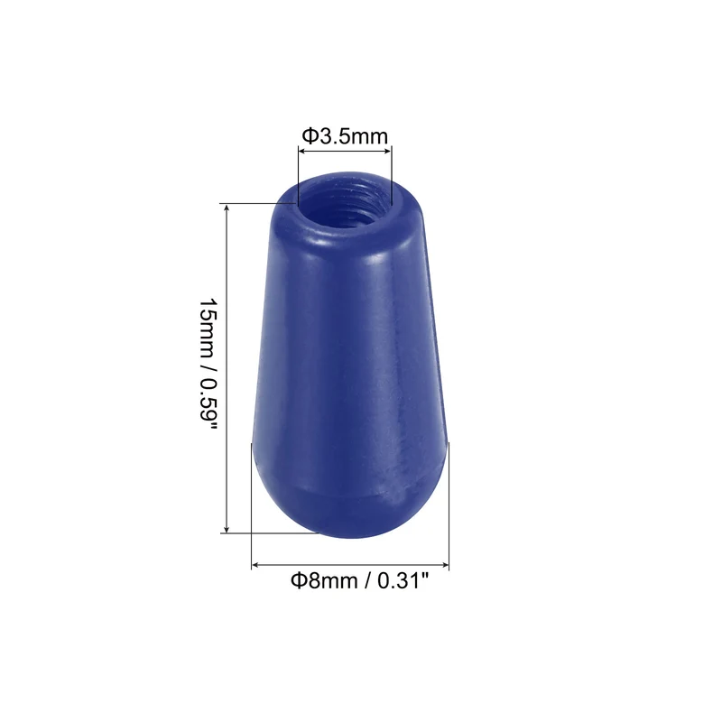 2Pcs Guitar 3 Way Pickup Switch Tip M3.5 for LP Electric Guitar, Blue