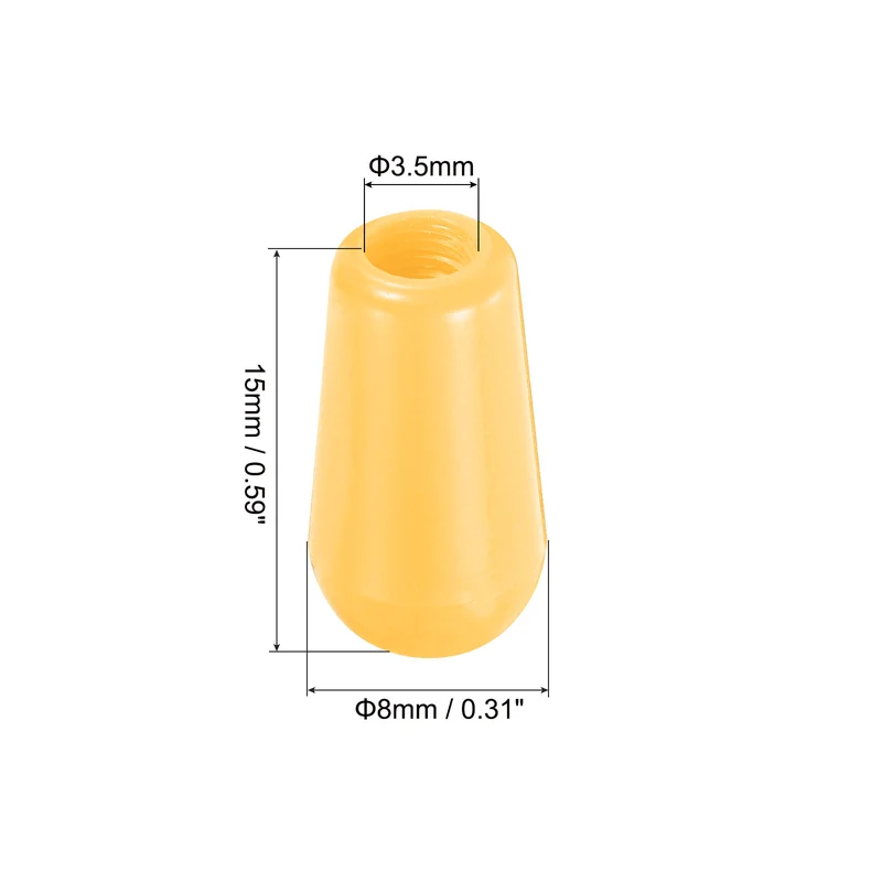 2Pcs Guitar 3 Way Pickup Switch Tip M3.5 for LP Electric Guitar, Yellow