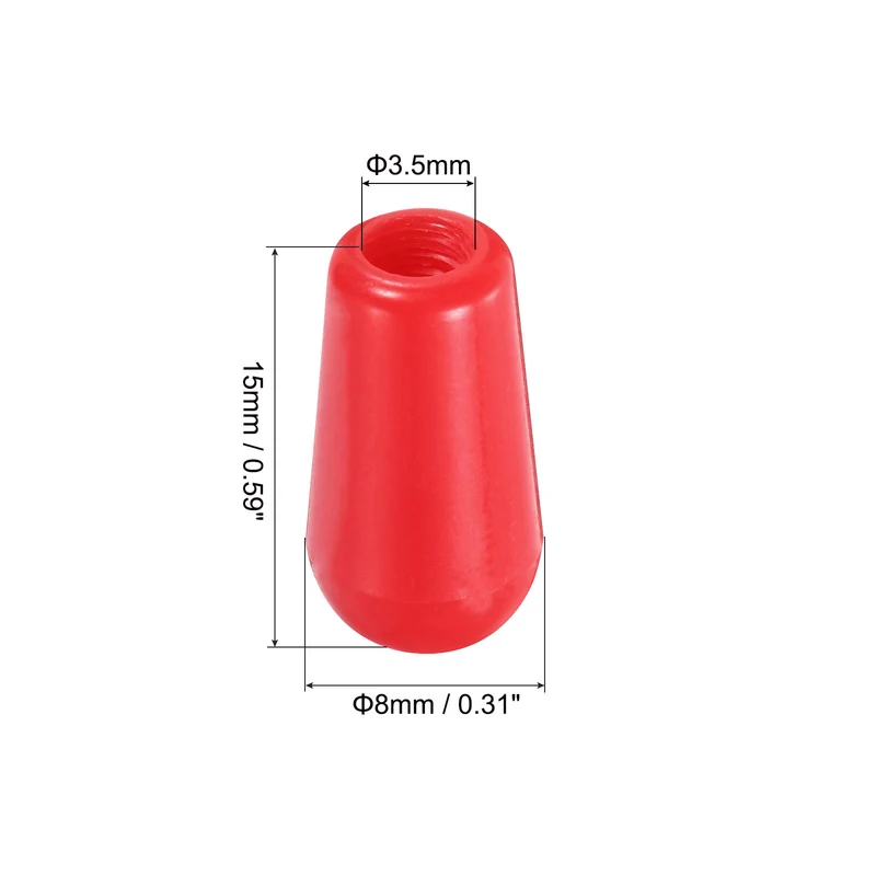 4Pcs Guitar 3 Way Pickup Switch Tip M3.5 for LP Electric Guitar Red