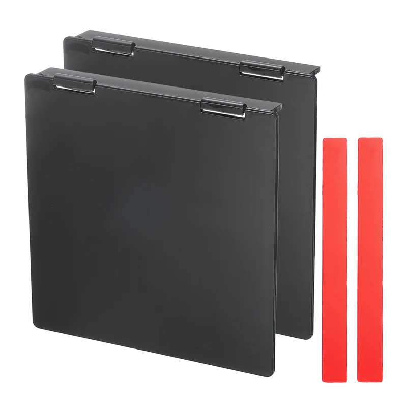 2Pcs 4-3/4" Central AC Thermostat Cover Panel AC Control Switch Protector, Black