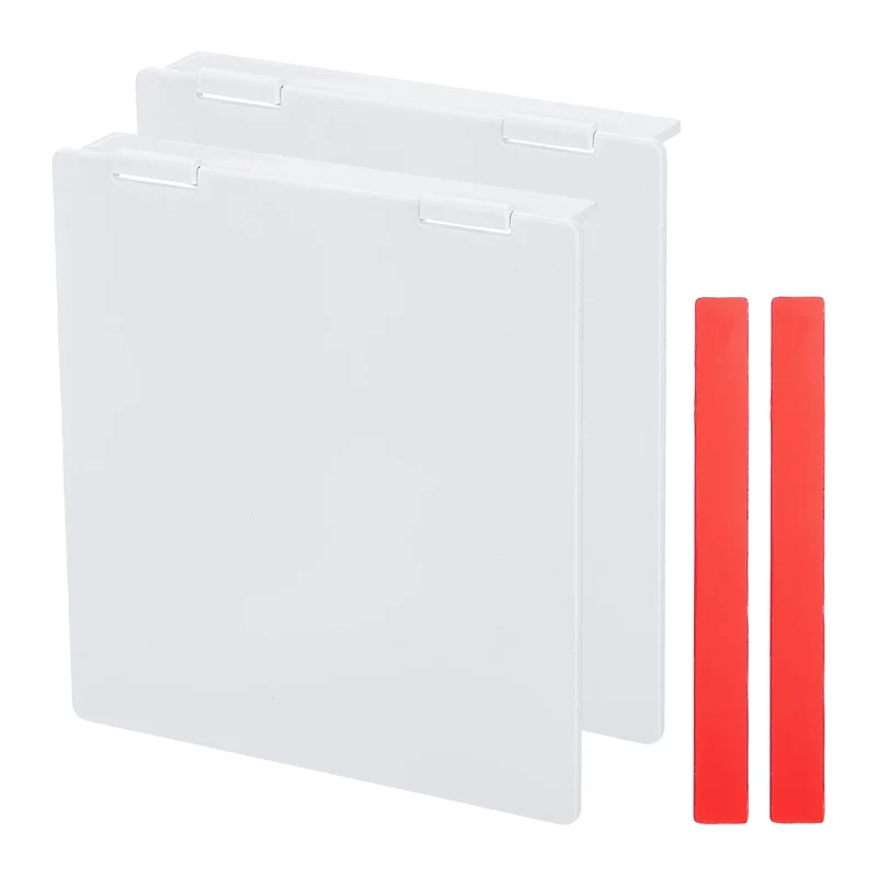 2Pcs 4-3/4" Central AC Thermostat Cover Panel AC Control Switch Protector, White