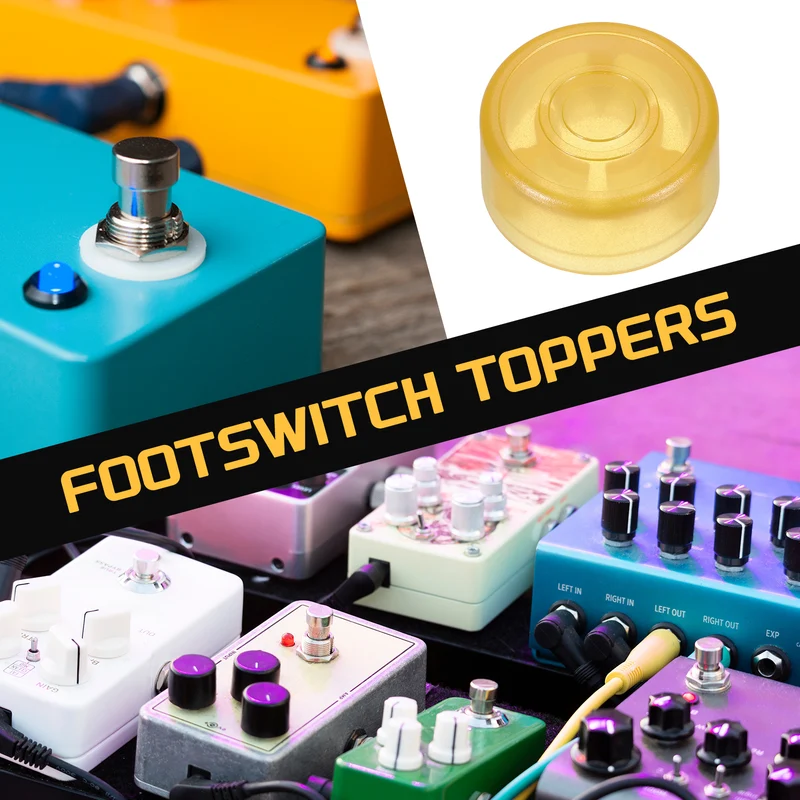 10 Pcs Footswitch Toppers Guitar Pedal Button Caps, 5 Colors