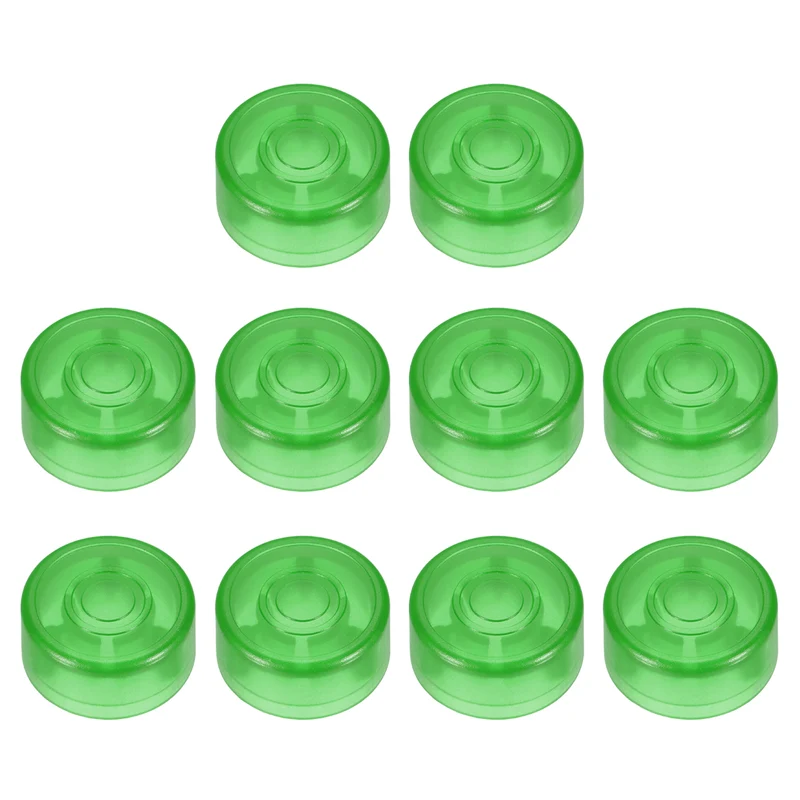 10 Pcs Footswitch Toppers Guitar Pedal Button Caps, Luminous Dark Green