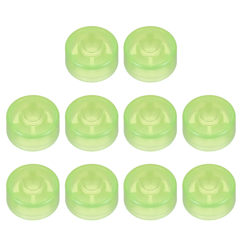 10 Pcs Footswitch Toppers Guitar Pedal Button Caps, Bright Green