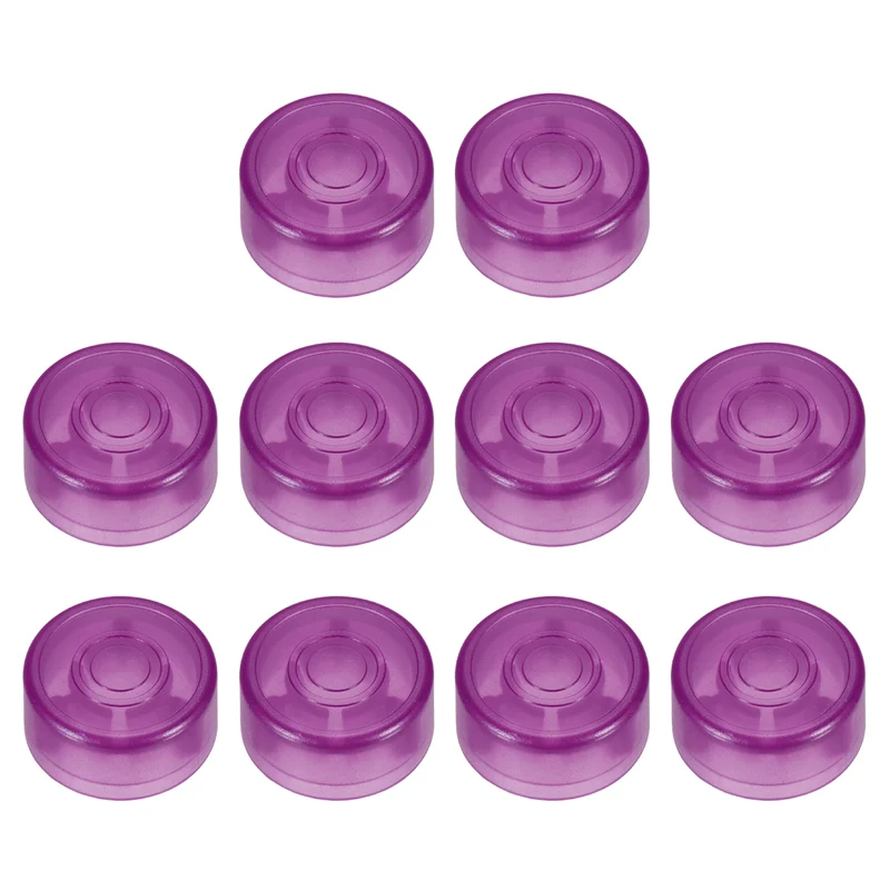 10 Pcs Footswitch Toppers Guitar Pedal Button Caps, Luminous Rose Red