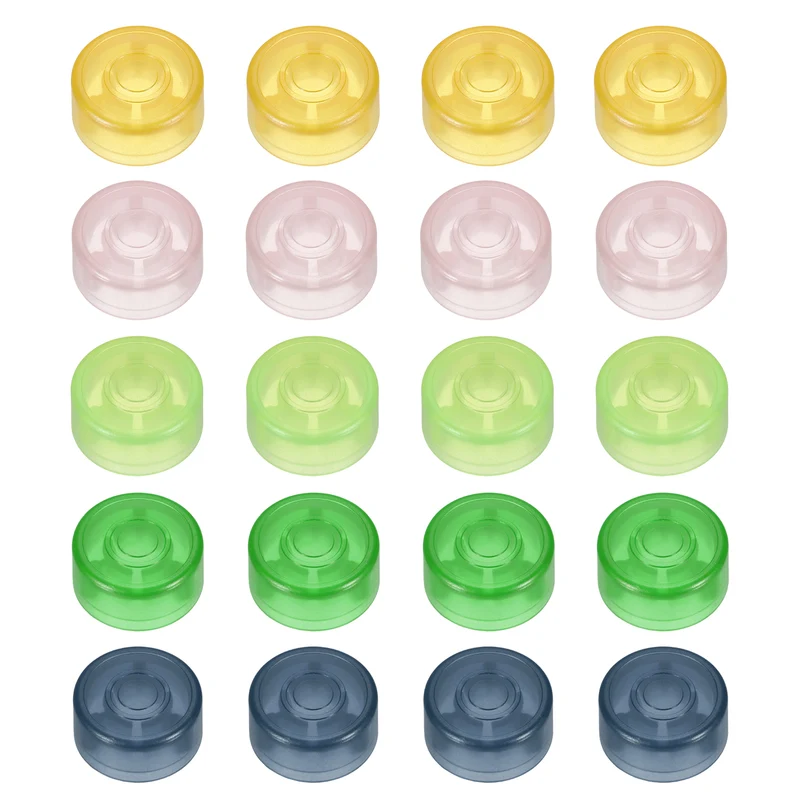 20 Pcs Footswitch Toppers Guitar Pedal Button Caps, Multi-color