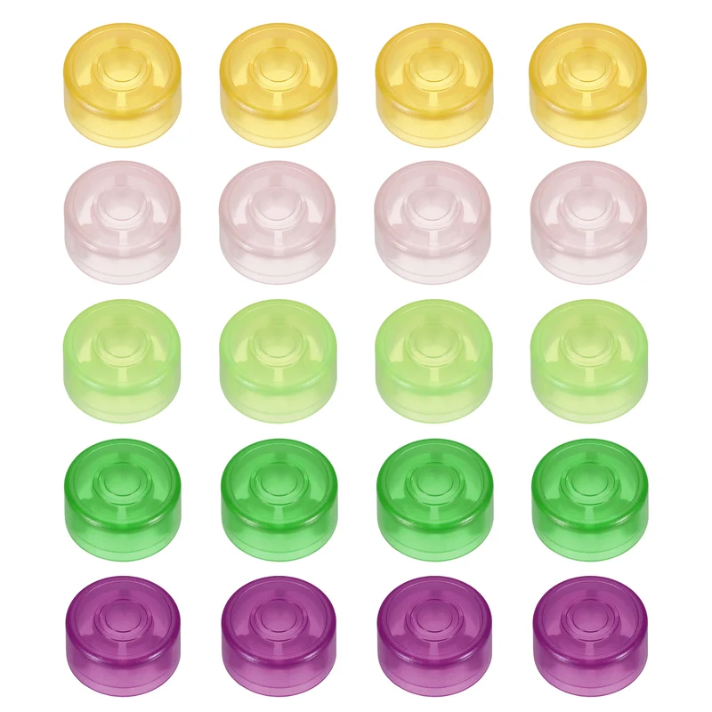 20 Pcs Footswitch Toppers Guitar Pedal Button Caps, Colorful
