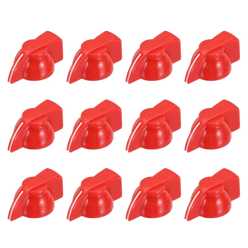 12pcs Guitar Chicken Head Knob 6.5mm Red