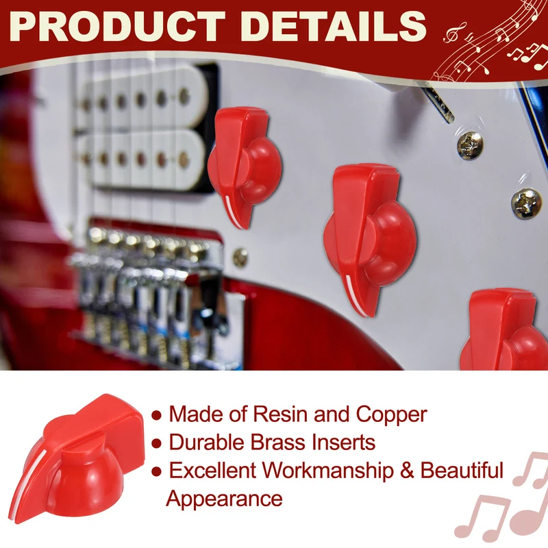 12pcs Guitar Chicken Head Knob 6.5mm Red
