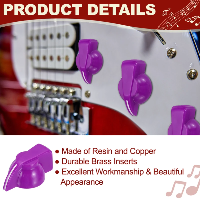 12pcs Guitar Chicken Head Knob 6.5mm Purple