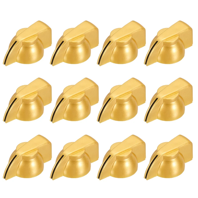 12pcs Guitar Chicken Head Knob 6.5mm Golden