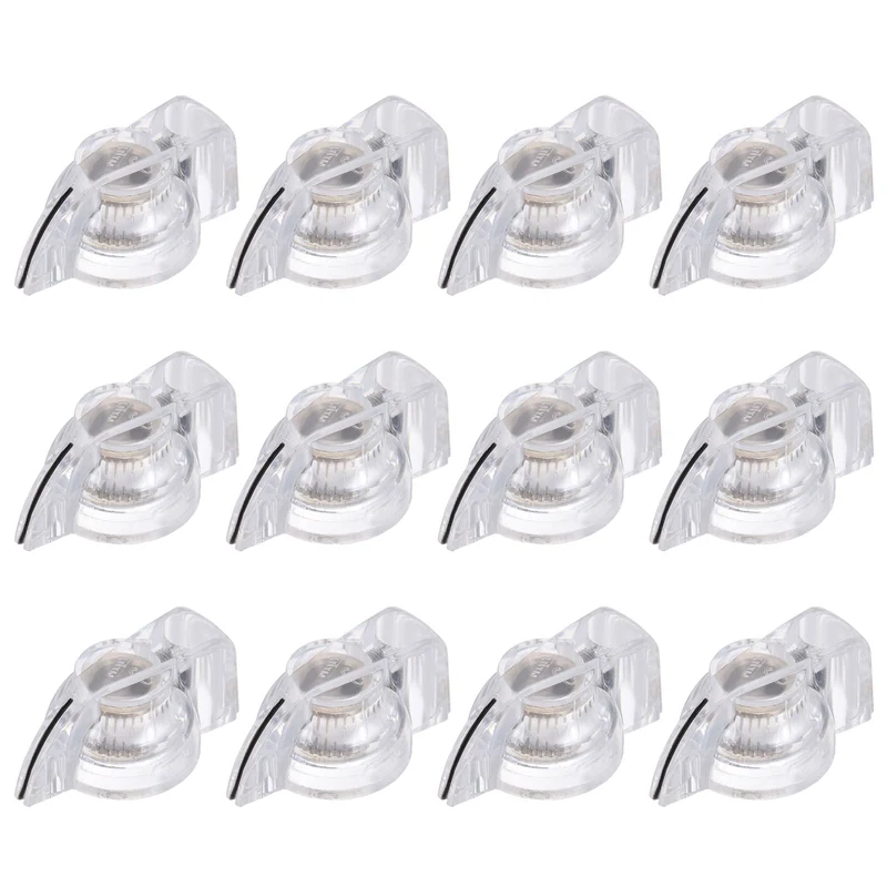12pcs Guitar Chicken Head Knob 6.5mm Clear
