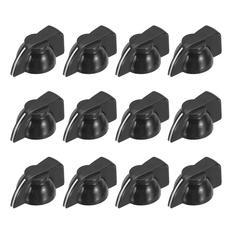12pcs Guitar Chicken Head Knob 6.5mm Black