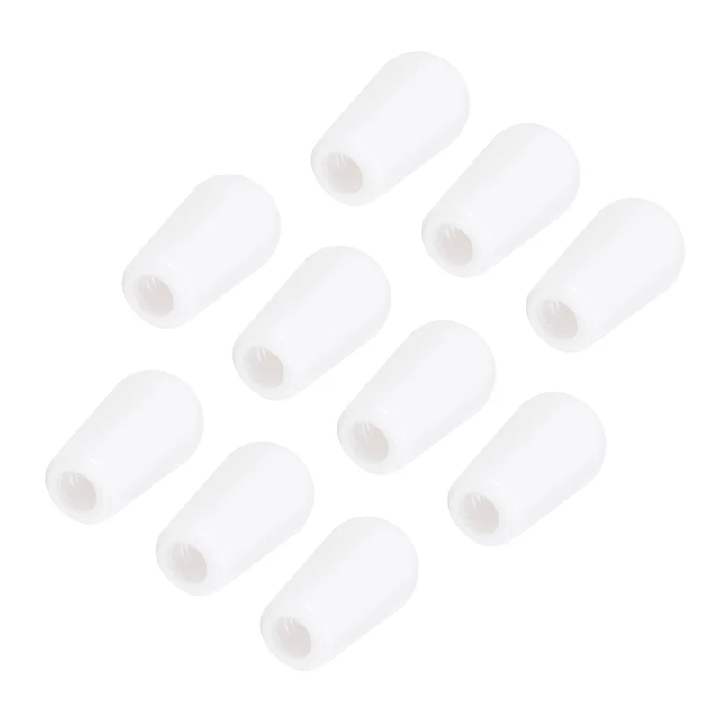 10Pcs Guitar 3 Way Pickup Switch Tip M3.5 for LP Electric Guitar, White