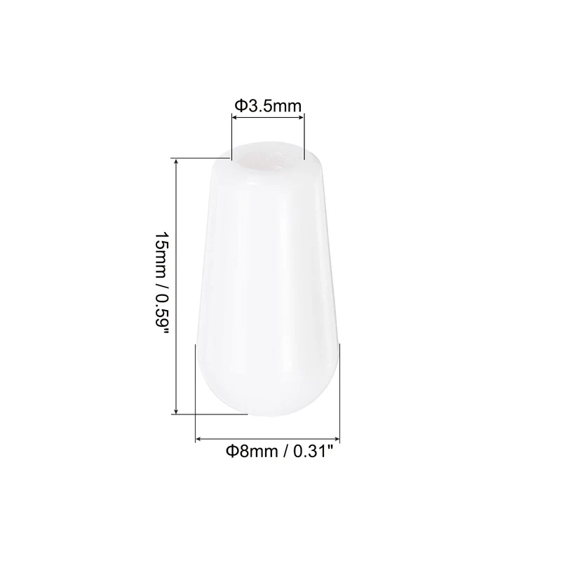 10Pcs Guitar 3 Way Pickup Switch Tip M3.5 for LP Electric Guitar, White