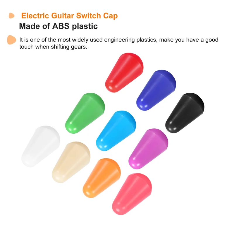 Toggle Switch Knob Cap Multicolor Cover 9mm Dia for 5 Way Guitar Switch 10Pcs