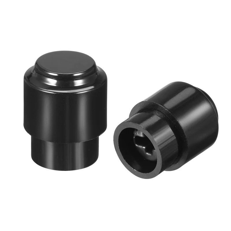 Guitar Selector Switch Tip Cap Round 3 Way Cross Knob Cover Black, Pack of 2