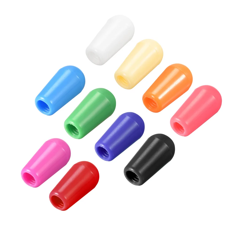 Guitar Toggle Switch Knob Cap Cover ABS 8mm Dia Multicolored for 3 Way Guitar Switch, Pack of 10