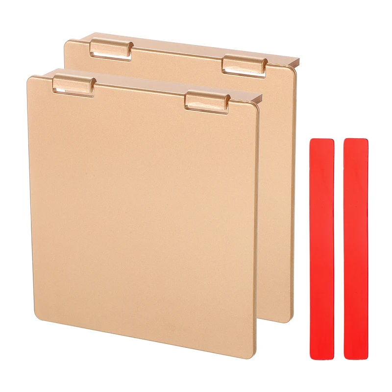 2Pcs 3-7/16" Central AC Thermostat Cover Panel AC Control Switch Protector, Gold