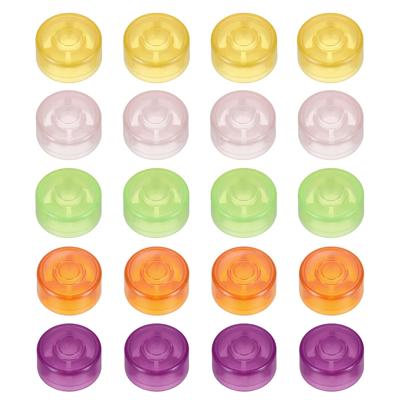 20 Pcs Footswitch Toppers Guitar Pedal Button Caps, Multicolor