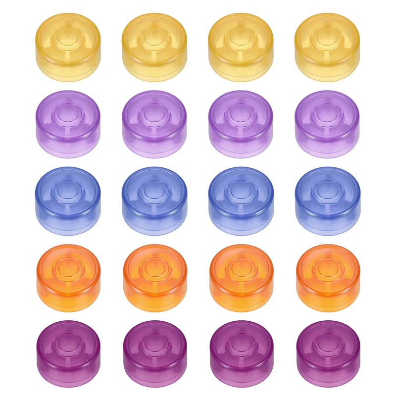 20 Pcs Footswitch Toppers Guitar Pedal Button Caps, 5 Colors