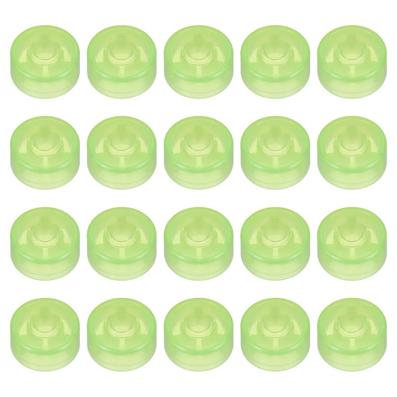20 Pcs Footswitch Toppers Guitar Pedal Button Caps, Bright Green