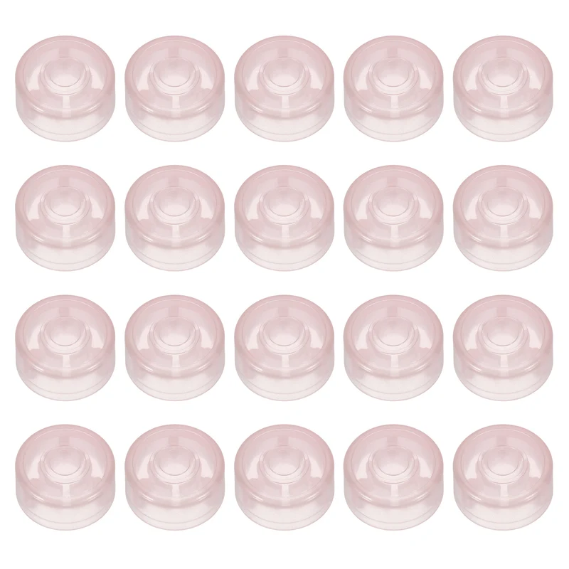 20 Pcs Footswitch Toppers Guitar Pedal Button Caps, Bright Pink