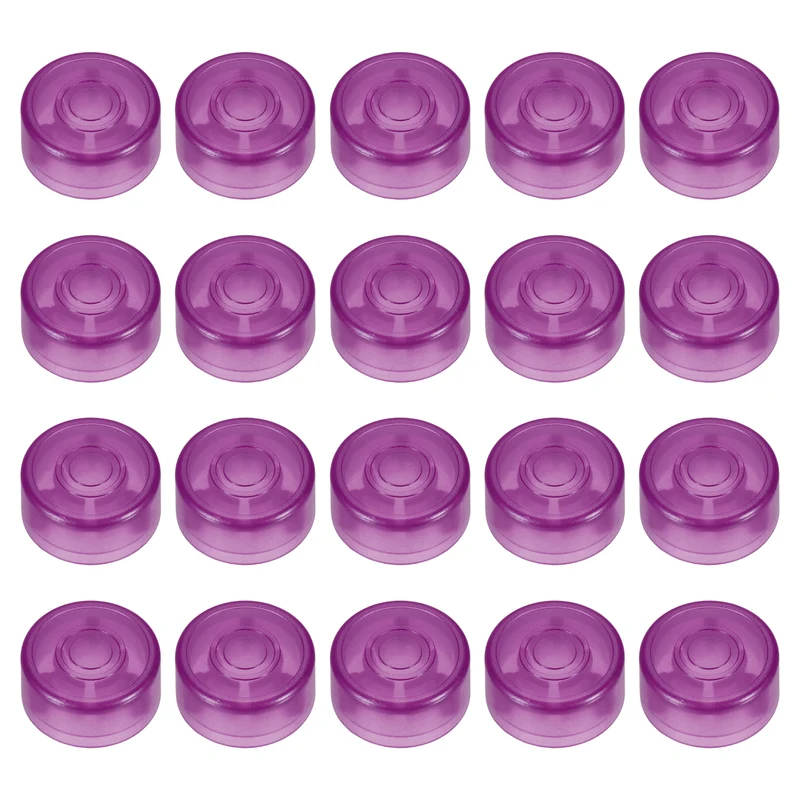20 Pcs Footswitch Toppers Guitar Pedal Button Caps, Bright Rose Red