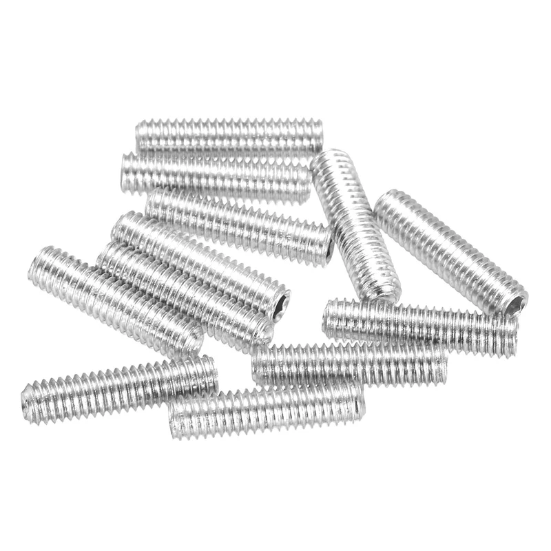 Guitar Bridge Saddle Height Adjustment Screws Metric M3x12 Silver 12pcs