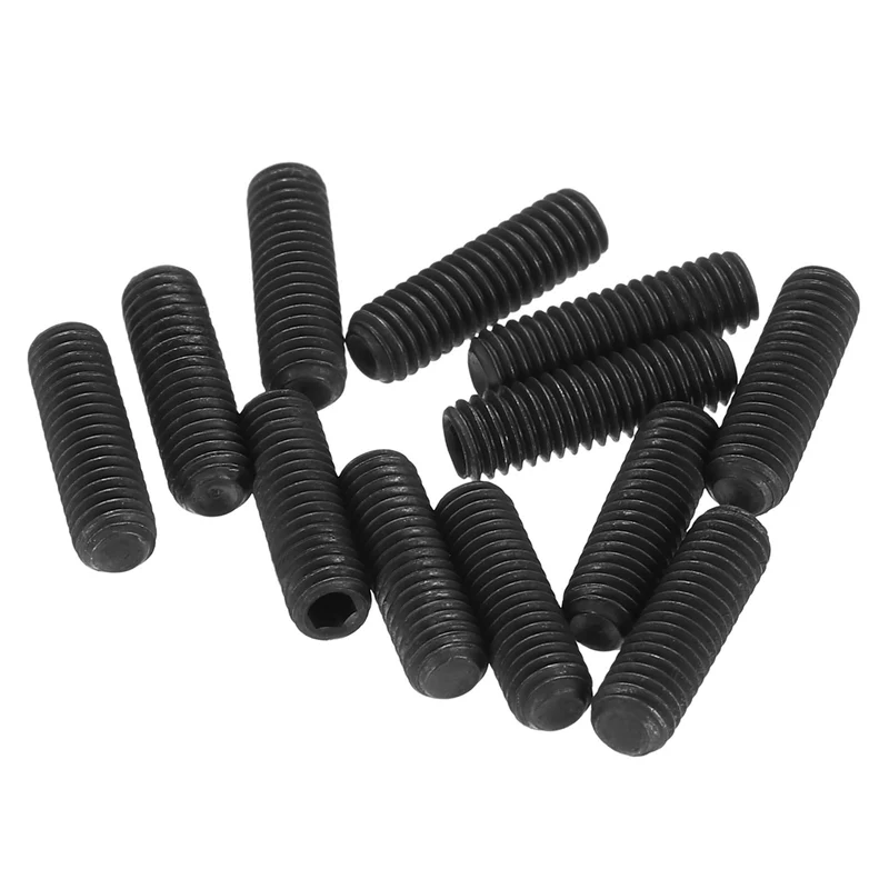 Guitar Bridge Saddle Height Adjustment Screws Metric M3x10 Black 12pcs