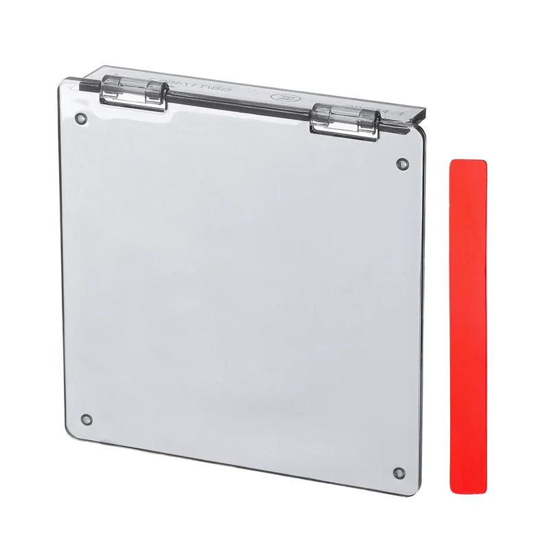 3-7/16" Central AC Thermostat Cover Panel Control Switch Protector, Clear Black