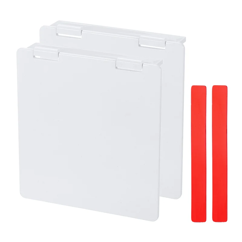 2Pcs 3-7/16" Central AC Thermostat Cover Panel Control Switch Protector, White