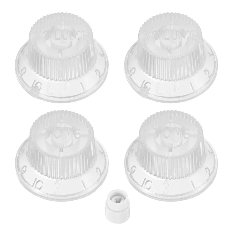 Guitar Control Knobs 2Volume 2Tone 1Switch Tip Transparent