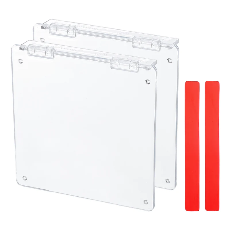 2Pcs 3-7/16" Central AC Thermostat Cover Panel Control Switch Protector, Clear