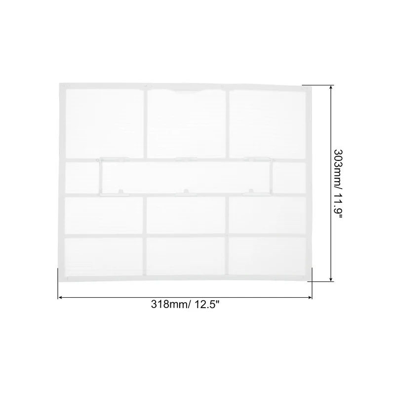 Air Conditioner Filter Replacement 318mm x 303mm with Filter Foam, White