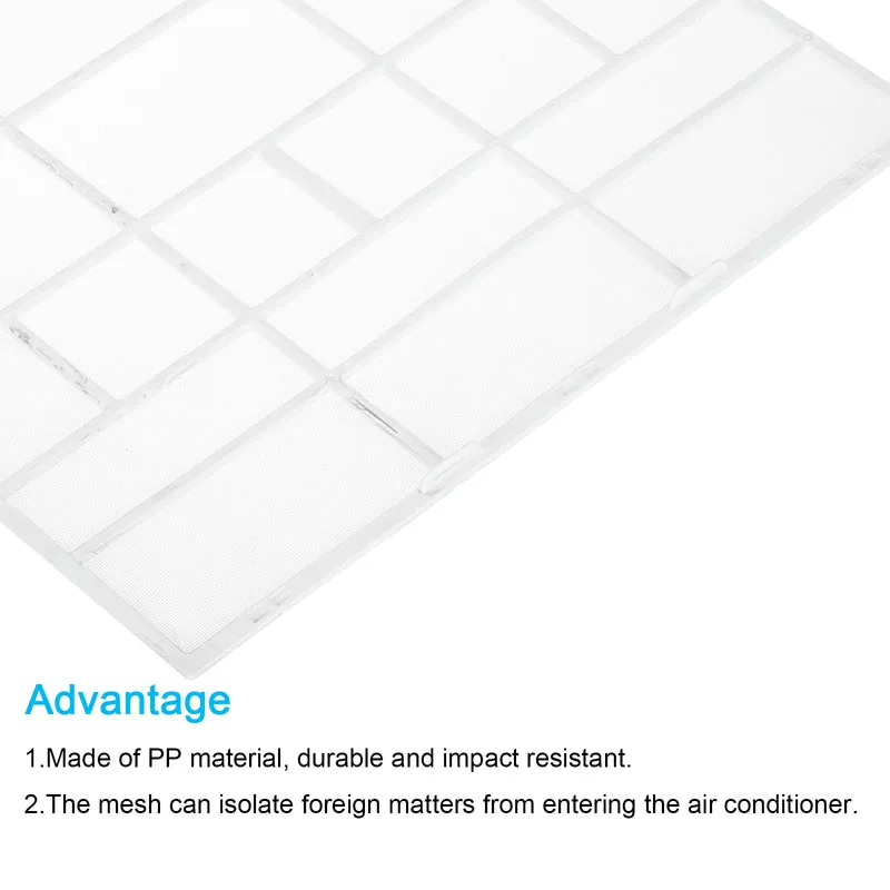 Air Conditioner Filter Replacement 319mm x 283mm with Filter Foam, White