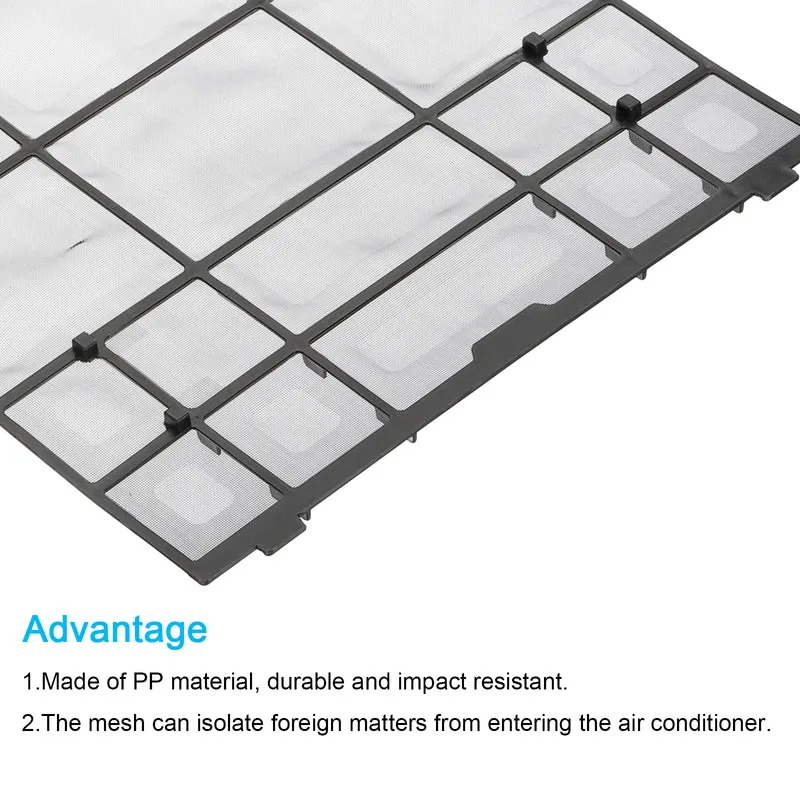 Air Conditioner Filter Replacement 315mm x 316mm with Filter Foam, Black