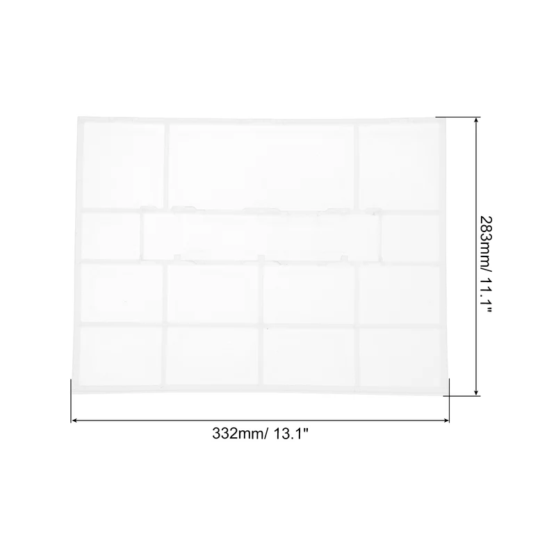 Air Conditioner Filter Replacement 332mm x 283mm with Filter Foam, White