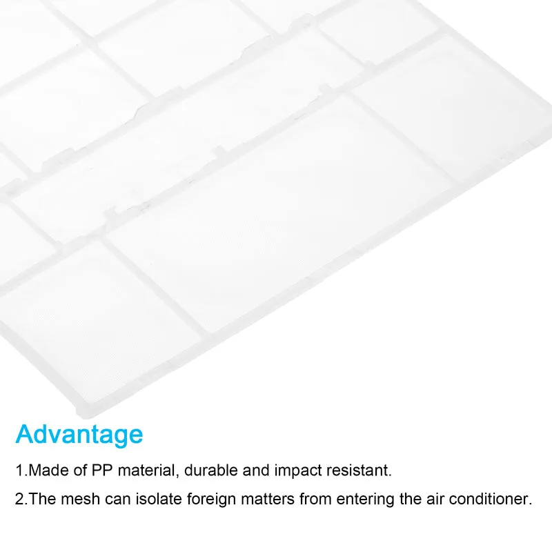 Air Conditioner Filter Replacement 332mm x 283mm with Filter Foam, White