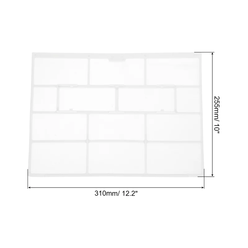 Air Conditioner Filter Replacement 310mm x 255mm with Filter Foam, White
