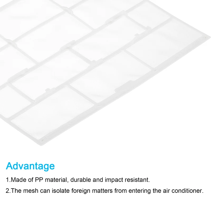Air Conditioner Filter Replacement 310mm x 255mm with Filter Foam, White