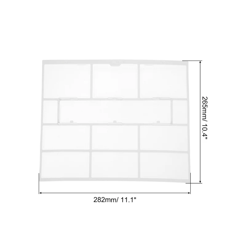 Air Conditioner Filter Replacement 282mm x 265mm with Filter Foam, White