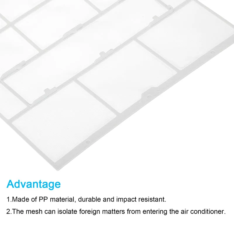 Air Conditioner Filter Replacement 282mm x 265mm with Filter Foam, White