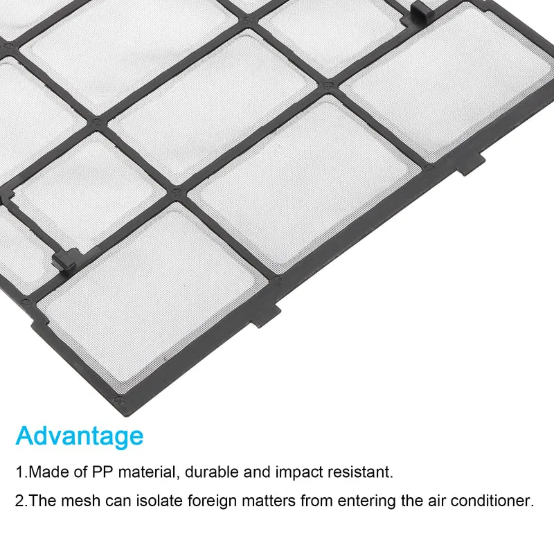 Air Conditioner Filter Replacement 290mm x 265mm with Filter Foam, Black