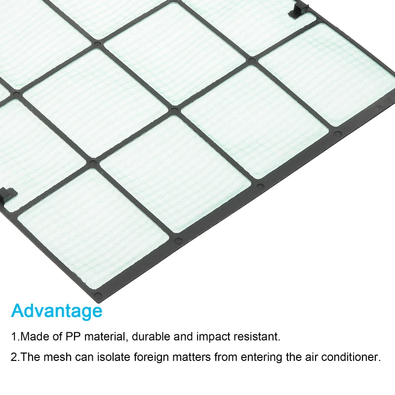 Air Conditioner Filter Replacement 308mm x 280mm with Filter Foam, Green Black