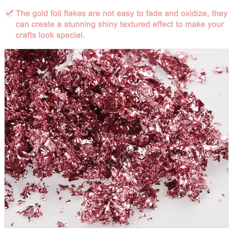 Gold Foil Flakes for Resin, 3g Metallic Foil Flakes for Nail Art, Sky Purple