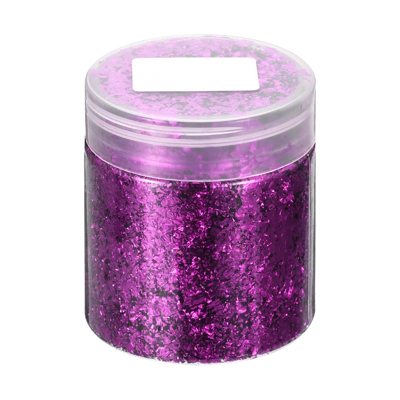 Gold Foil Flakes for Resin, 3g Metallic Foil Flakes for Nail Art, Purple