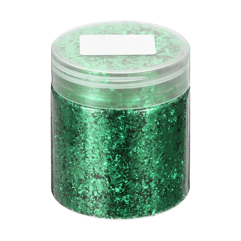 Gold Foil Flakes for Resin, 3g Metallic Foil Flakes for Nail Art, Light Green