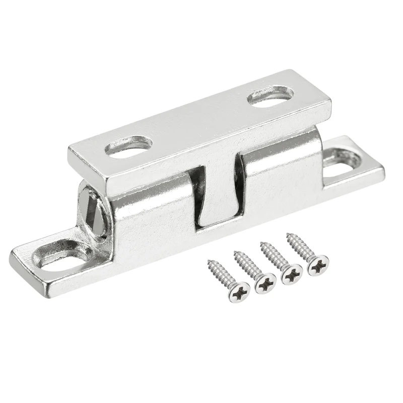 43mm Zinc Alloy Double Ball Tension Roller Catch for Cabinet Door, Silver