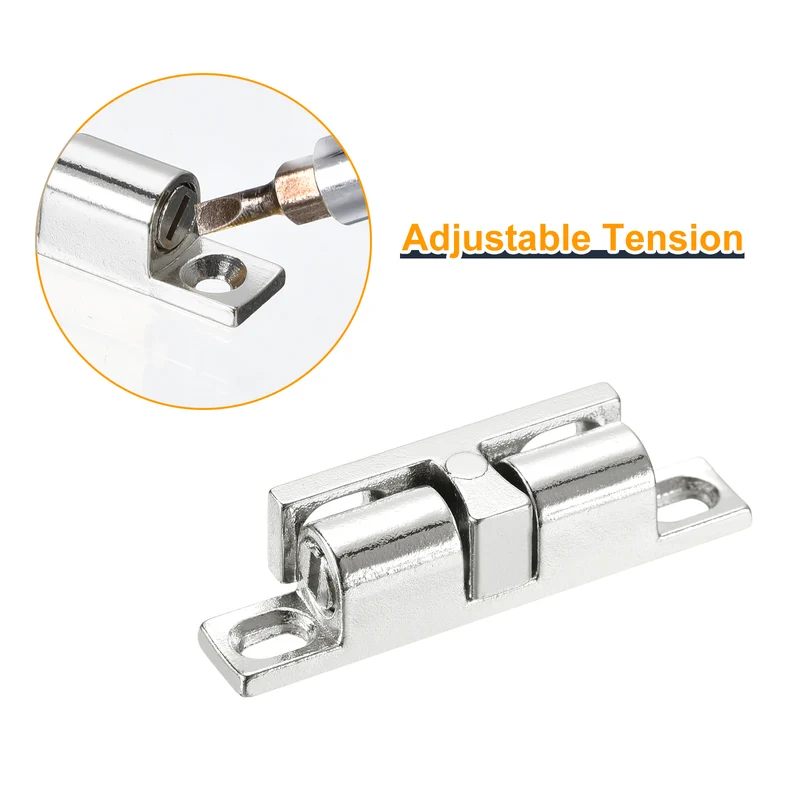 43mm Zinc Alloy Double Ball Tension Roller Catch for Cabinet Door, Silver